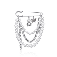 Dainty Fashion Imitation Pearl Refined Brooches for Girls Cute Trendy Art Deco Jewellry for Women Ladies Accessories Wholesale