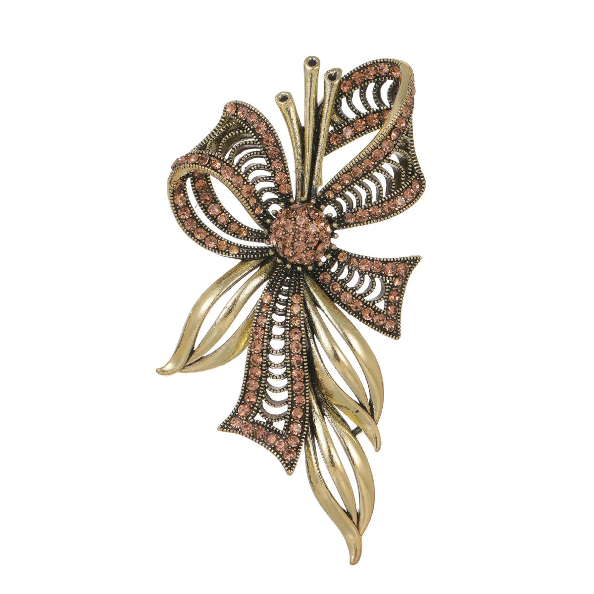 Fashion Vintage Glitter Dainty Retro Elegant Brooches for Girls Bowknot Pins Jewelry for Women Ladies Accessories New Design