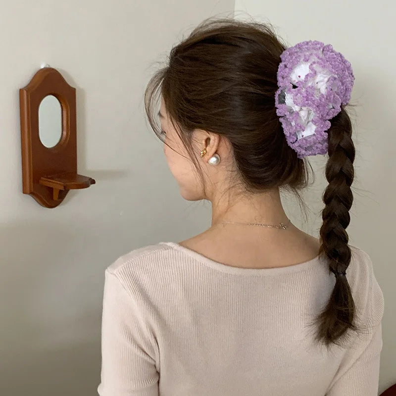 Fashion Sweet Elegant Multi Layer Scrunchies for Girls Graceful Cute Hair Ties for Women Ladies Hair Accessories in Stock