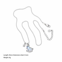 Fashion Cubic Zirconia Resin Copper White K Gold Plated Glitter Necklaces for Girls Pendent Jewelry for Women Ladies Wholesale