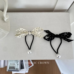 Women's French Vintage Small Hair Ties Graceful Durable Elastic Stock Scrunchies for Daily Office Use Fashion Hair Accessories