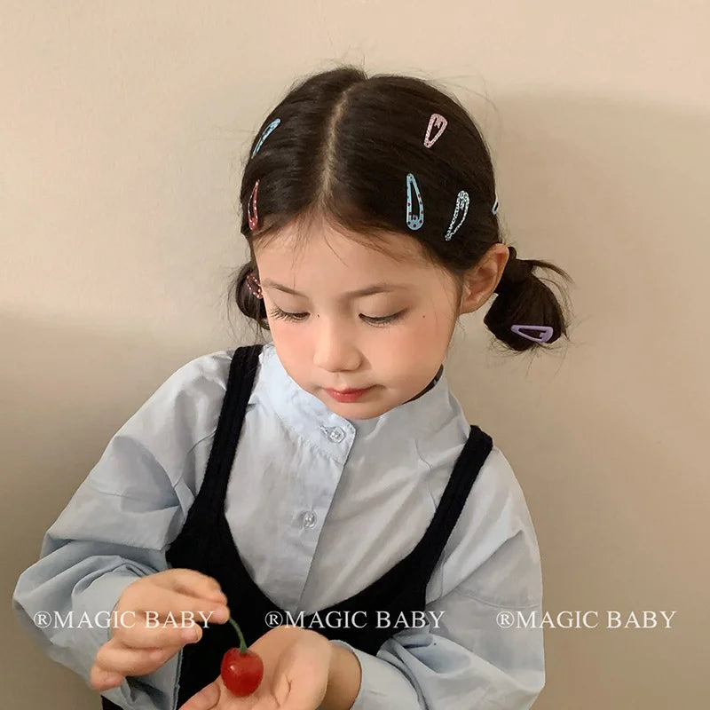 Simple Minimalistic Classic Dot Leopard Print Hair Clips for Baby Girls Cute Sweet Snap Clips for Kids Children Hair Accessories