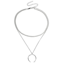 Fashion Simple Layered Wearing Minimalistic Necklaces for Girls Insta Style Glamorous Jewelry for Women Ladies Accessories