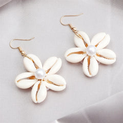 Fashion Beach Flower Shell Boho Necklaces for Girls Sweet Earrings for Women Ladies Jewelry Sets Suits Accessories Wholesale