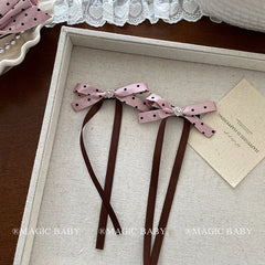 Cute Sweet Hair Clips for Baby Girls Kawaii Fashion Bowknot Polka Dot Alligators for Kids Children Teenagers Hair Accessories