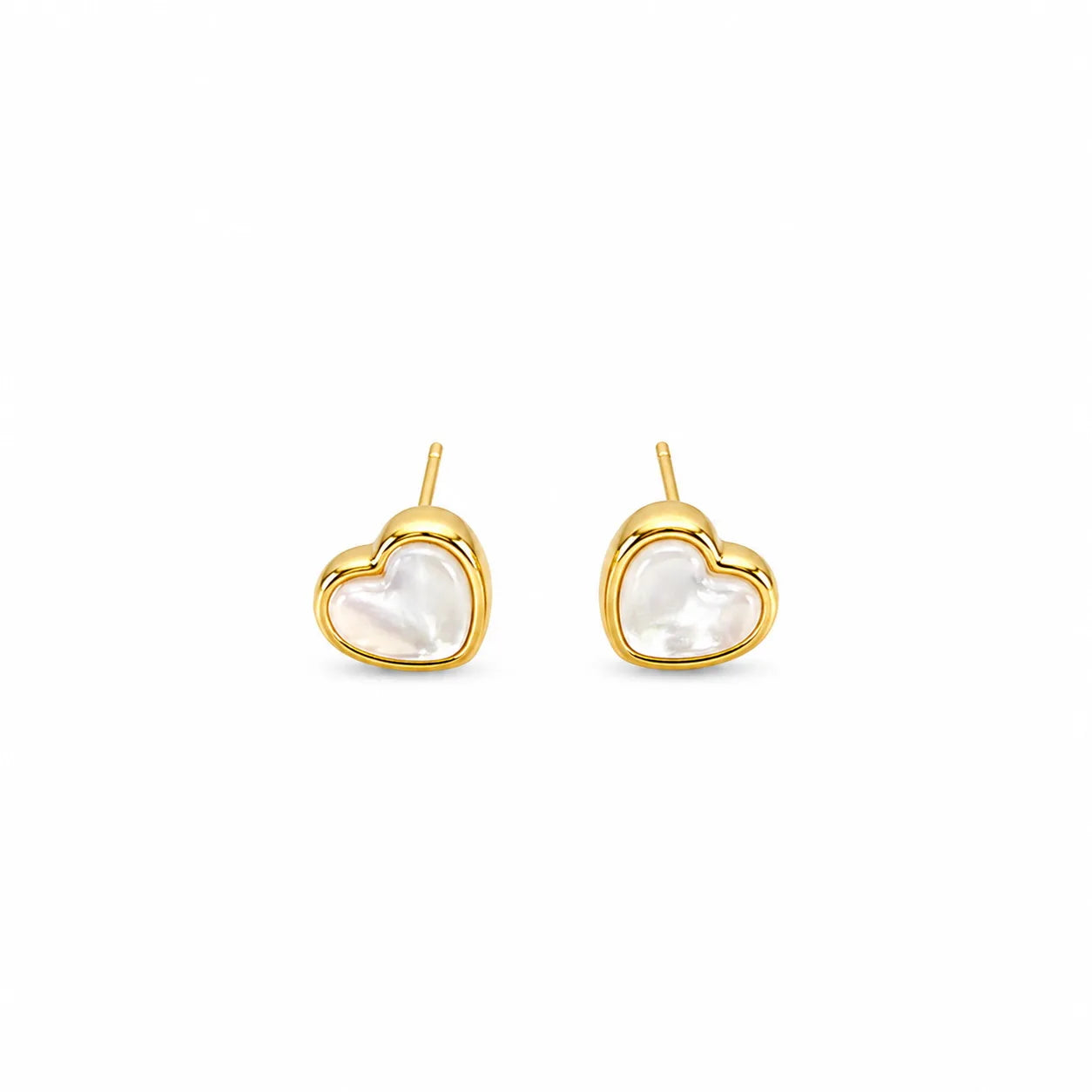 Fashion 18K Gold Plated Heart Shaped S925 Silver Stud Earrings for Girls Sweet Jewelry for Women Ladies Wholesale China Supplier