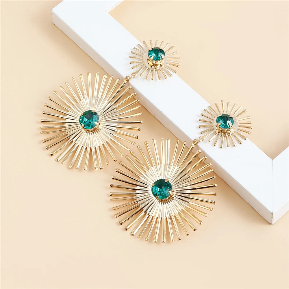 Fashion Trendy Luxury Glitter Drop Earrings for Girls Elegant Glamorous Charms Jewelry for Women Ladies Accessories Wholesale