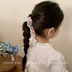 Fashion Sweet Elegant French Style Bowknot Hair Clips for Baby Girls Glitter Banana Clips for Kids Child Hair Accessories Chic