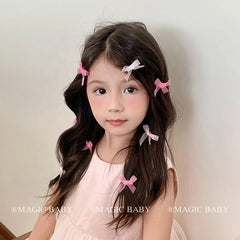 Classic Simple Solid Color Bowknot Hair Clips for Baby Girls Cute Sweet Fashion Alligators for Kids Children Hair Accessories
