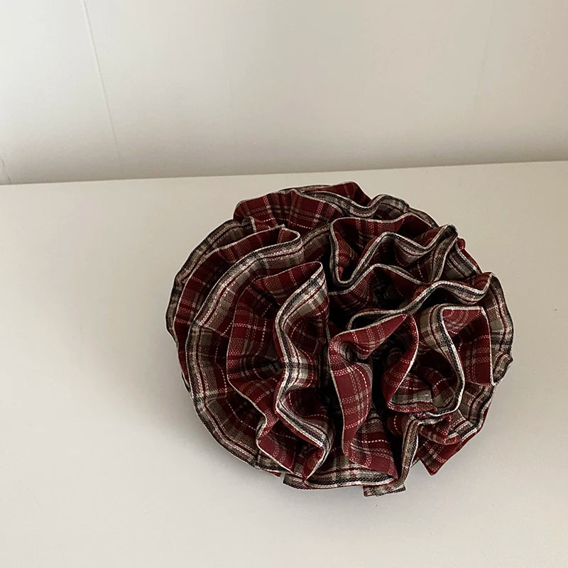 Fashion Flower Multi Layers Luxury Scrunchies for Girls Cute Sweet Vintage Hair Ties for Women Ladies Hair Accessories in Stock