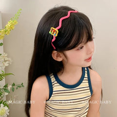 Girly Aesthetic Pink Solid Color Acrylic Slim Headbands 12cm Lightweight High Quality Fashion Cute Beauty Wholesale Stock