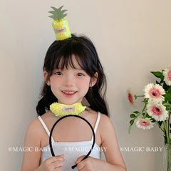 Sweet Creative Design Kids Fruits Headbands Alligator Clips Hairpins Accessories Sets Children's Fashion Stock Hairbands