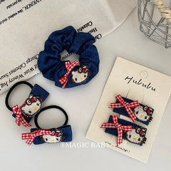 Sweet Cute Cartoon Bowknot Hair Clips for Baby Girls Kitty Cat Puppy Snap Clips for Kids Children Hair Accessories in Stock