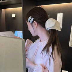 Classic Stripe Solid Color Scrunchies for Girls Simple Elegant Minimalistic Hair Ties Women Ladies' Fashion Accessories Sweet