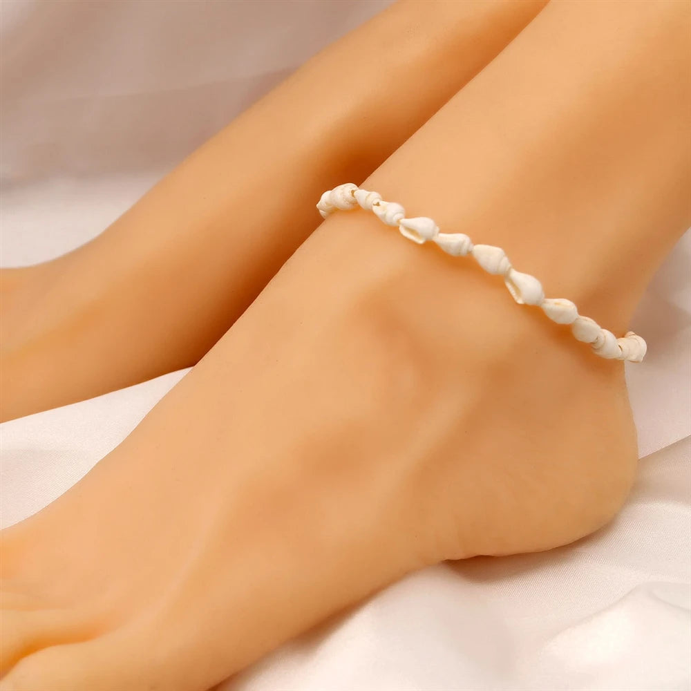 Fashion Sweet Multi Function Anklet Bracelets for Girls Elegant Boho Shell Sea Vacation Jewelry for Women Ladies Accessories
