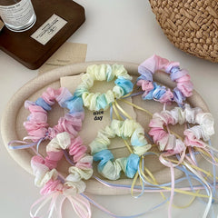 Simple Colorful Elegant Graceful Scrunchies for Baby Girls Sweet Cute Minimalistic Hair Ties for Kids Children Hair Accessories