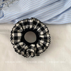 Classic Simple Plaid Scrunchies for Girls Fashion Minimalistic Hair Ties for Women Ladies Hair Accessories in Stock Decoratives
