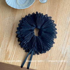 Women French Vintage Hair Ties Adjustable Ribbon Scrunchy Graceful Fashion Hair Rope Minimalistic for Office Use Hair Accessory