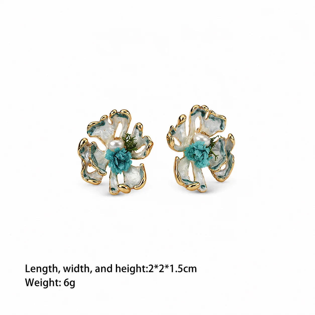 Fashion Flower S925 Silver Freshwater Pearl Stud Earrings for Girls 18K Gold Plated Jewelry for Women Ladies Wholesale Bulk
