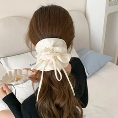 Fashion Solid Color Minimalistic Simple Scrunchies for Girls Ribbon Elegant Hair Ties for Women Ladies Hair Accessories Chic