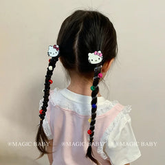 Cartoon Kitty Cat Puppy Cute Telephone Wire Hair Ties for Baby Girls Fashion Scrunchies for Kids Children Hair Accessories