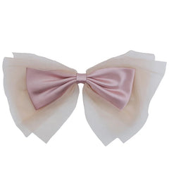 Princess Style Large Bowknot Lace Hair Snap Clips Girls Elegant Alloy Hair Accessories Solid Color Sweet Cute for Party Women