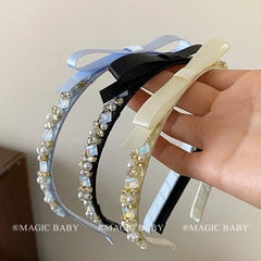 Chic Elegant Bowknot Glitter Sparkle Headband Kids Children Hair Accessories for Baby Girls Chic Fashion Elegant Hair Clips