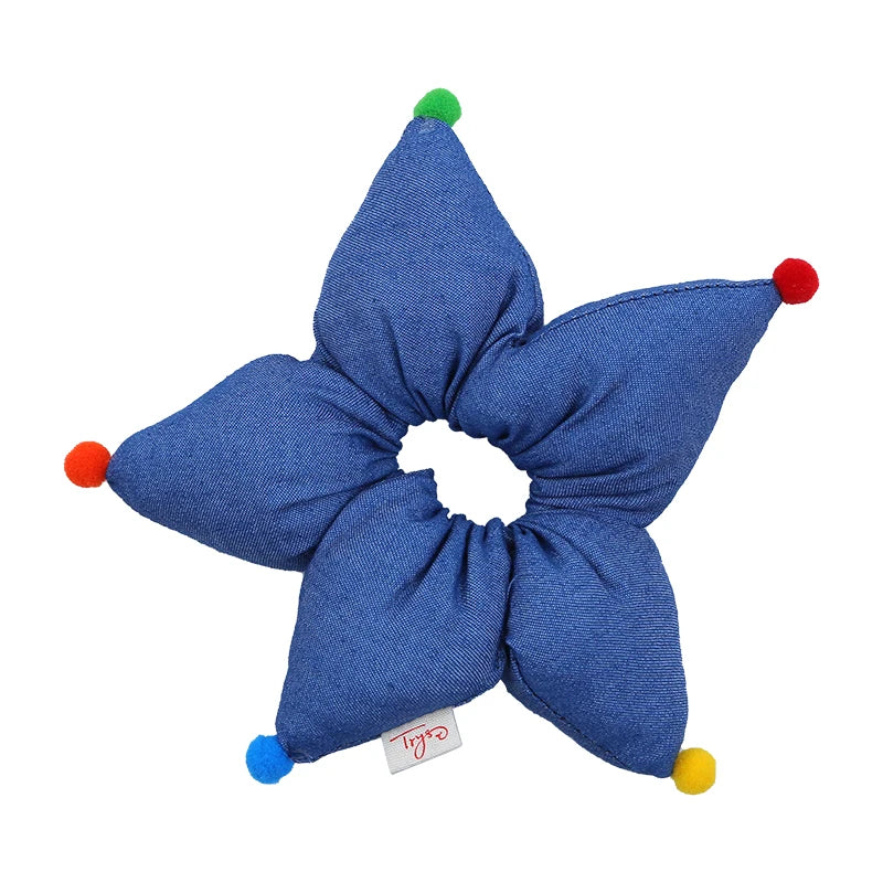 Fashion Star Polka Dot Scrunchies for Baby Girls Cute Kawaii Plaid Stripe Hair Ties for Kids Children Hair Accessories in Stock