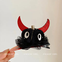 Cute Little Devil Pumpkin Ghost Hair Clip Funny Halloween Hair Accessories for Women Party Cosplay Festival Decoration Hairpins