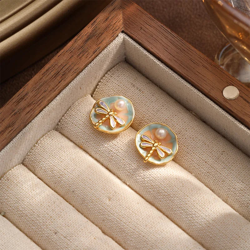 Fashion Copper 18K Gold Plated Stud Earrings for Girls S925 Silver Jewelry for Women Ladies Wholesale China Manufacturer Bulk