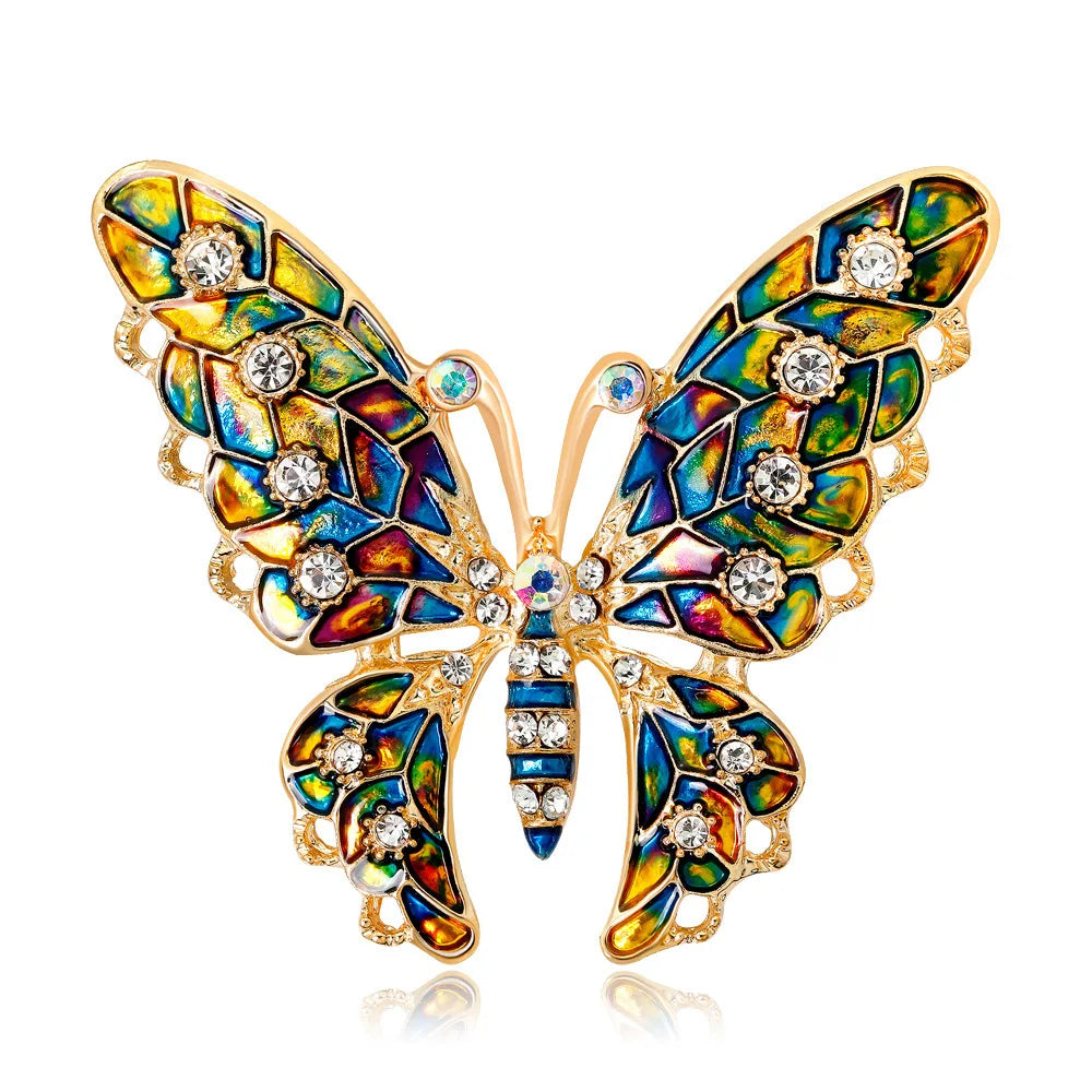 Fashion Dainty Luxury Lustrous Butterfly Brooches for Girls Refined Elegant Pins Jewelry for Women Ladies Accessories Wholesale