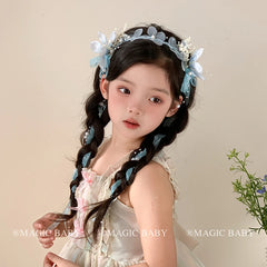 Flower Imitation Pearl Head Band for Baby Girls Sweet Cute Princess Hair Band for Kids Children Hair Accessories in Stock