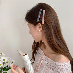 Classic Fashion Plaid Hair Clips for Girls Simple Minimalistic Trendy Bobby Pin for Women Ladies Hair Accessories in Stock