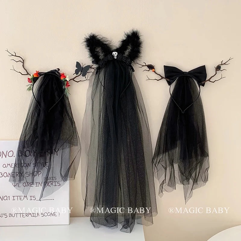 Halloween Headband for Kids Deadwood Butterfly Spooky Nature Hairband Children Costume Party Hair Accessories Trick or Treat