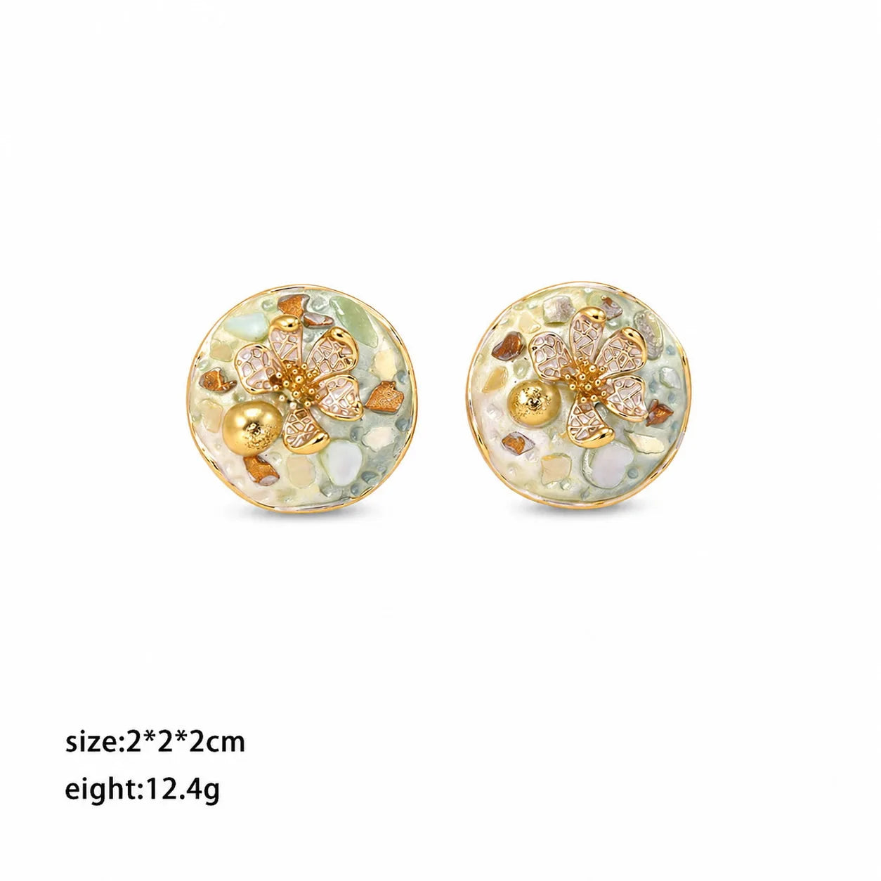 Fashion S925 Silver Freshwater Pearl Shell Stud Earrings for Girls Boho Stud Earrings for Girls 18K Gold Jewelry for Women Lady