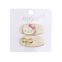 Brand New Alloy Kitty Bowknot Hair Clips for Girls Kids Women Sweet Cute Fashionable Alligator Hair Accessories for Parties