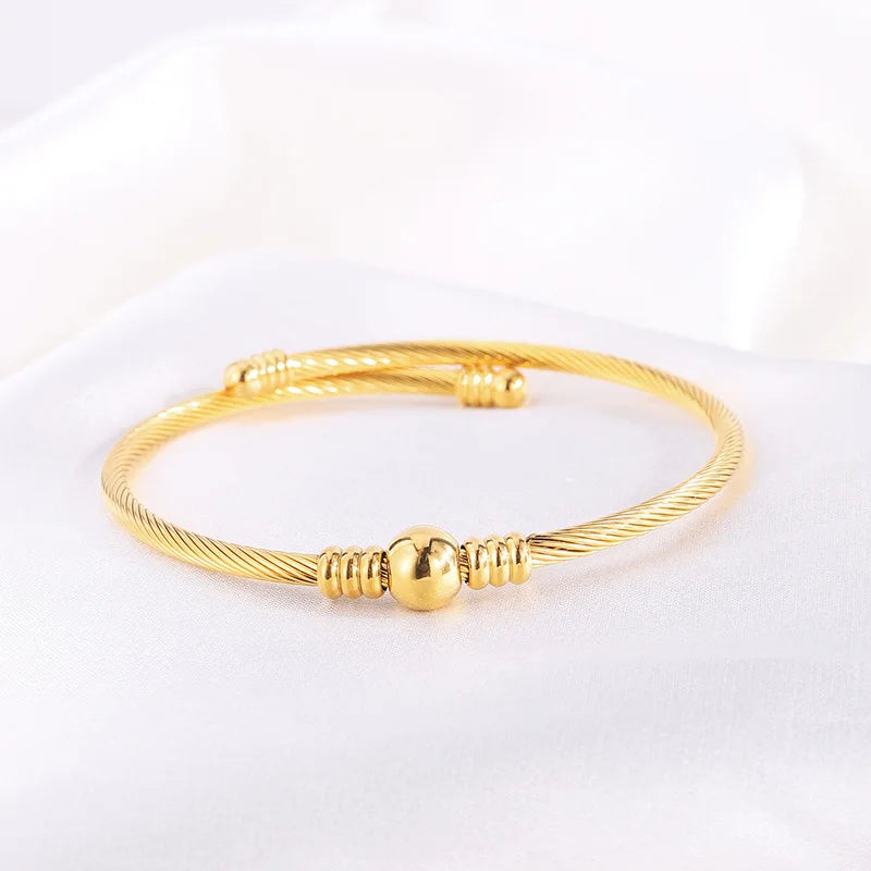 Stainless Steel Cable Bangle Bracelet Women's Heart and Cross Charm Adjustable Open Cuff Fashion Jewelry Accessories Wholesale