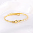 Golden round beads
