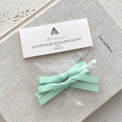 Sweet Cute Candy Solid Color Bowknot Hair Clips for Girls Princess Style Fashion Alligator for Women Ladies Hair Accessories