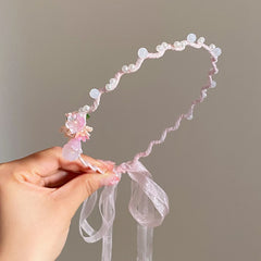 Fashion Trendy Sweet Cute Flower Head Band for Girls Princess Elegant Graceful Hair Band for Women Ladies Hair Accessories