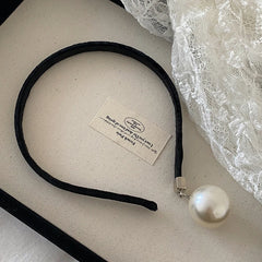 Solid Color Minimalistic Simple Head Band for Girls Imitation Pearl Elegant Graceful Hair Band for Women Ladies Hair Accessories