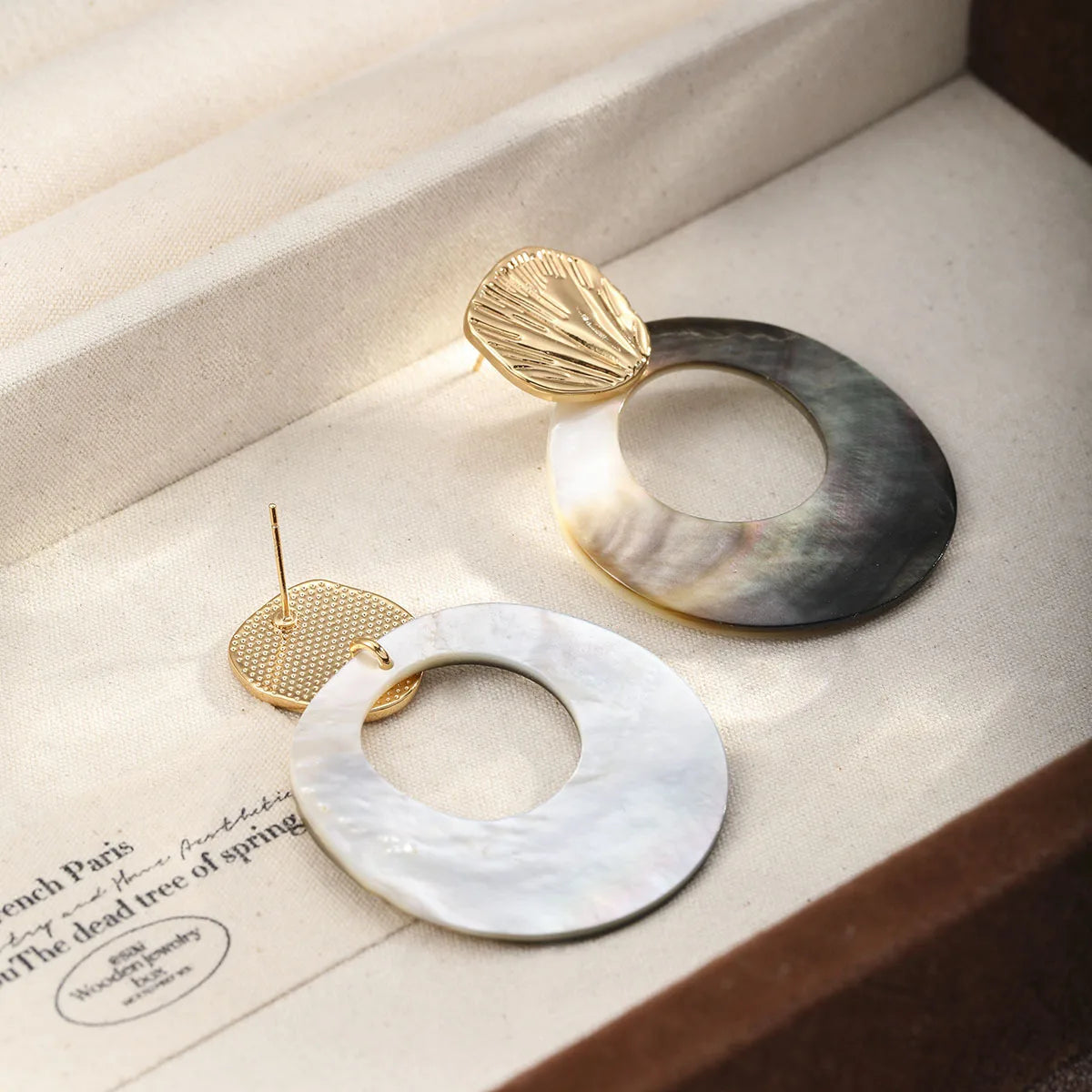 Fashion Abalone Shell Copper S925 Silver Drop Earrings for Girls Trendy Jewelry for Women Ladies Wholesale China Manufacturer