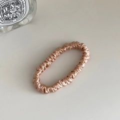 Classic Simple 100% Silk Scrunchies for Girls High Elastic Fashion Hair Ties Sweet Style Hair Accessories for Women and Ladies