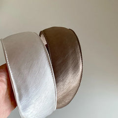 Female Solid Colored Wide Large Headbands Fashion Graceful Vintage Glossy Customized in Stock Hairbands Accessories for Women