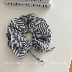 Classic Fashion Stripe Ribbon Bowknot Scrunchies for Girls Trendy Chic Hair Ties for Women Ladies Hair Accessories in Stock