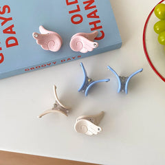 Sweet Cute Wings Solid Color Hair Clips for Girls Fashion Trendy Kawaii Glitter Alligators for Women Ladies Hair Accessories