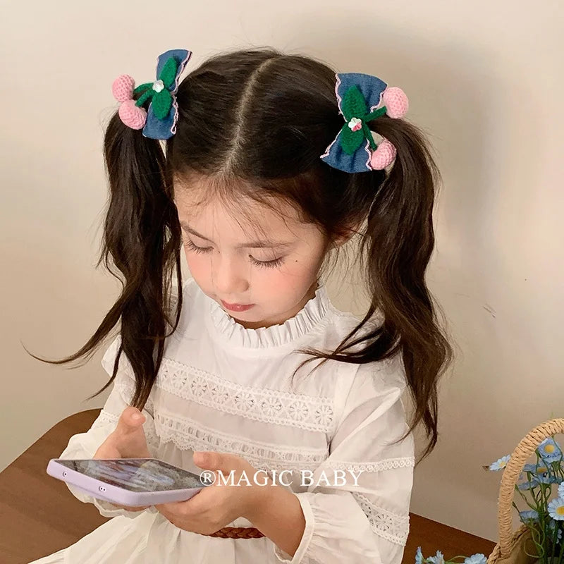 Fashion Bowknot Cute Sweet Hair Clips for Baby Girls Kawaii Classic Elegant Alligators for Kids Children Hair Accessories Chic