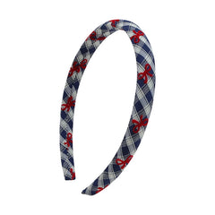Classic Plaid Bowknot Head Band for Girls Cute Sweet Fashion Hair Band for Women Ladies Hair Accessories in Stock Decoratives