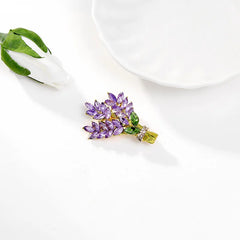 Fashion Glitter Rhinestone Flowers Floral Brooches for Girls Trendy Stylish Elegant Sweet Jewelry for Women Ladies Accessories
