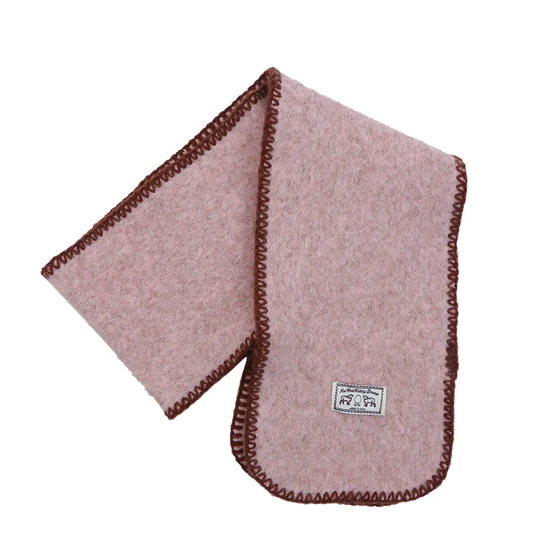 Pink Solid Color Gloves Scarf Classic Simple Hair Accessory for Baby Girls Cute Elegant Sweet Kawaii for Kids Children Teens